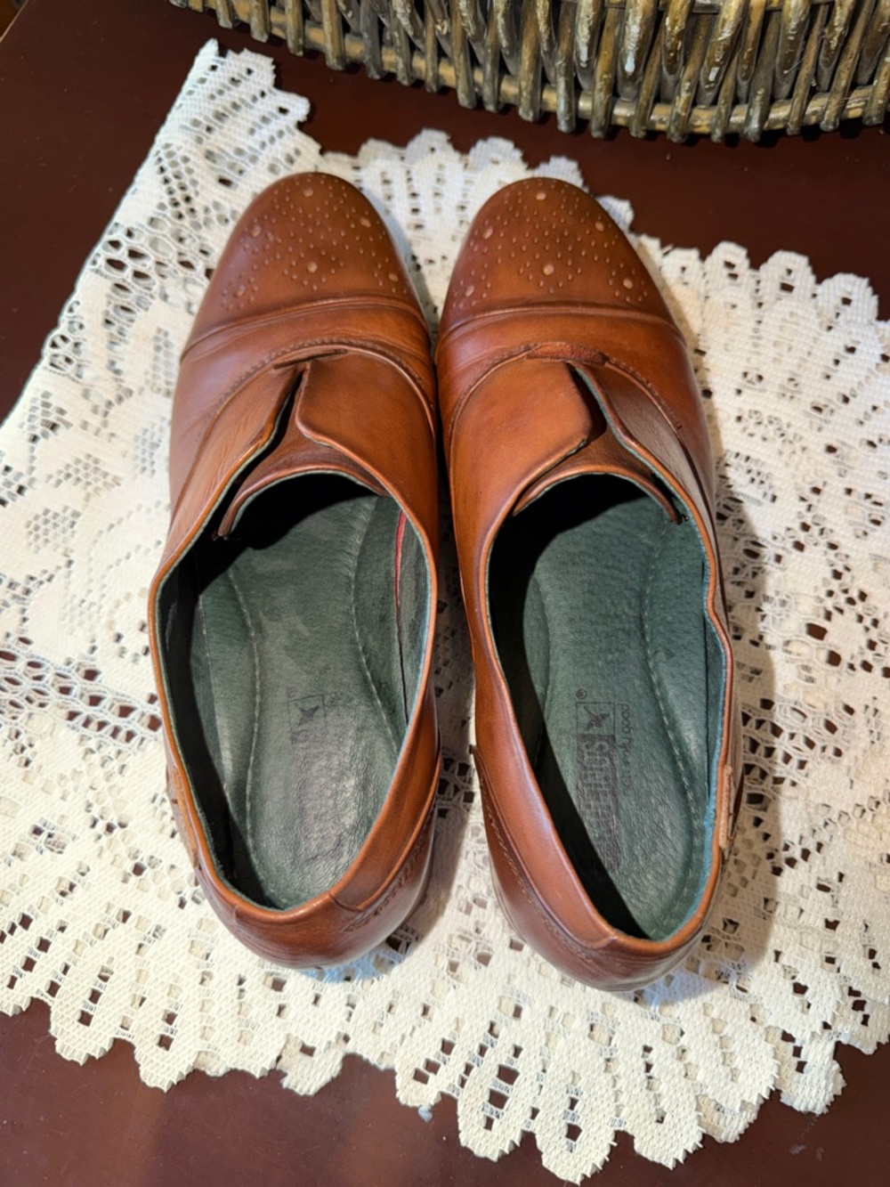 PIKOLINOS Women's Slip-On Leather Loafers in Cognac Brown - Picture 5 of 7